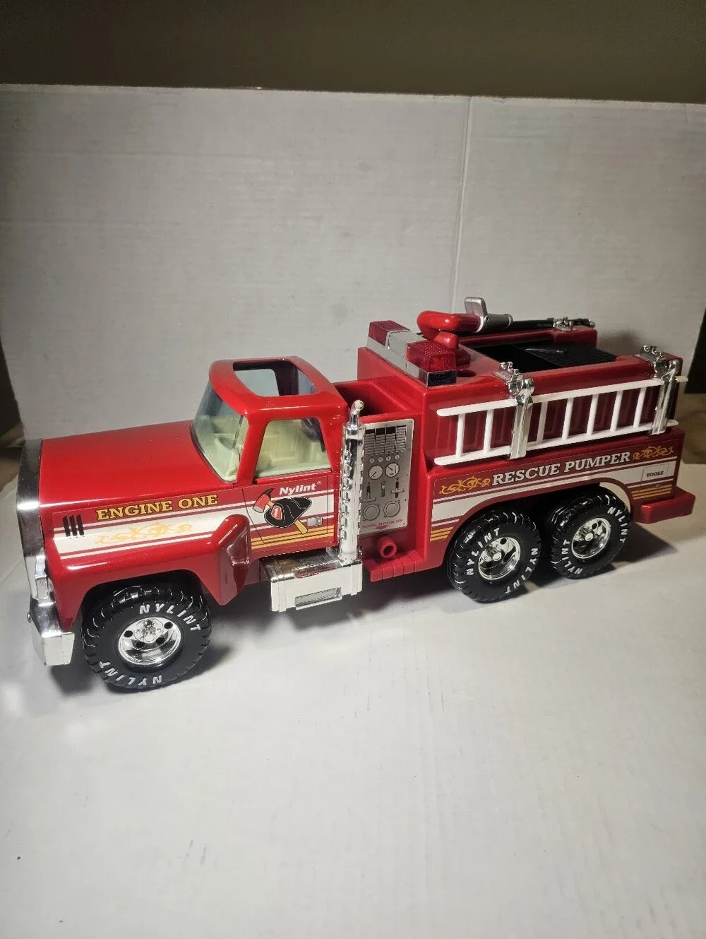 Nylint Rescue Pumper Fire Truck Pressed Metal Engine Vintage